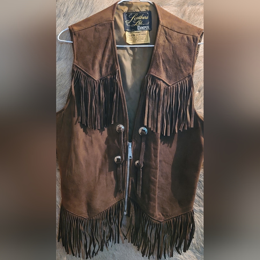 Women's suede vest
